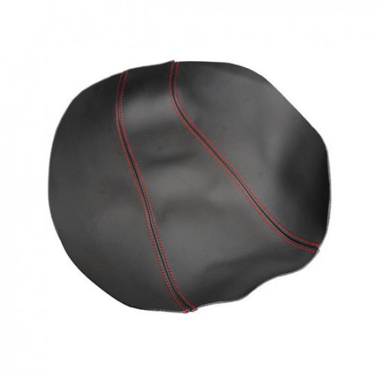 Console Lid Armrest Black Leather Cover For Nissan Maxima 2016-19 Red Stitch