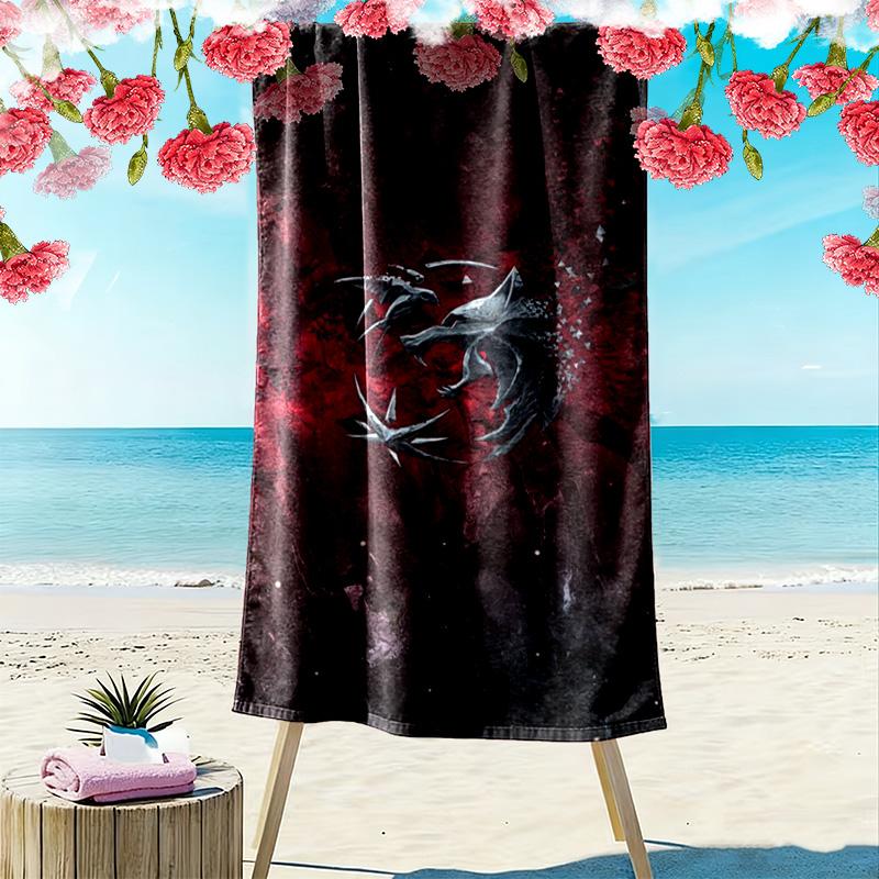 The Witcher's Fury Beach Towel Beach Soft Quick-drying Swim Towel Swim Seaside Travel and Vacation Towels Comfort Outdoor Picnic Beach Mat