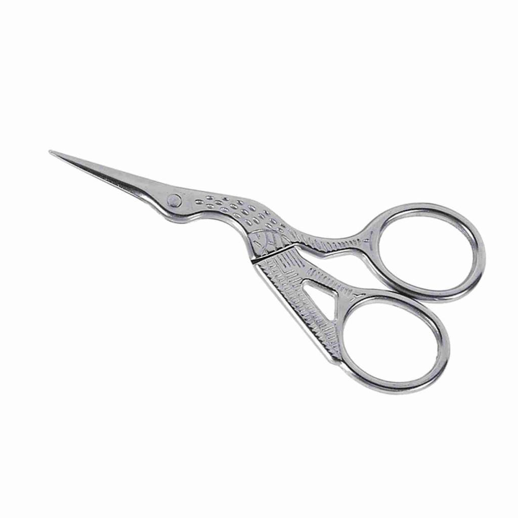 1Pc Stainless Steel Embroidery Sewing Tools Crane Shape Shears   Stitch Scissors Gold