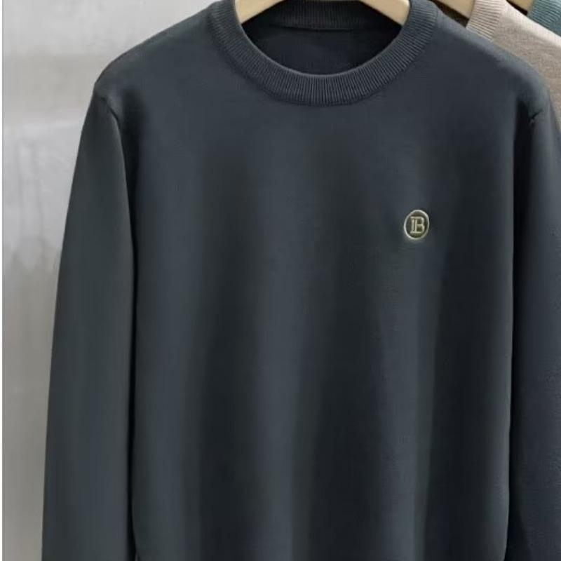 2023 Men's Light Luxury Autumn/Winter Sweaters - European & American Fashion, Warm Round Neck Casual Wear
