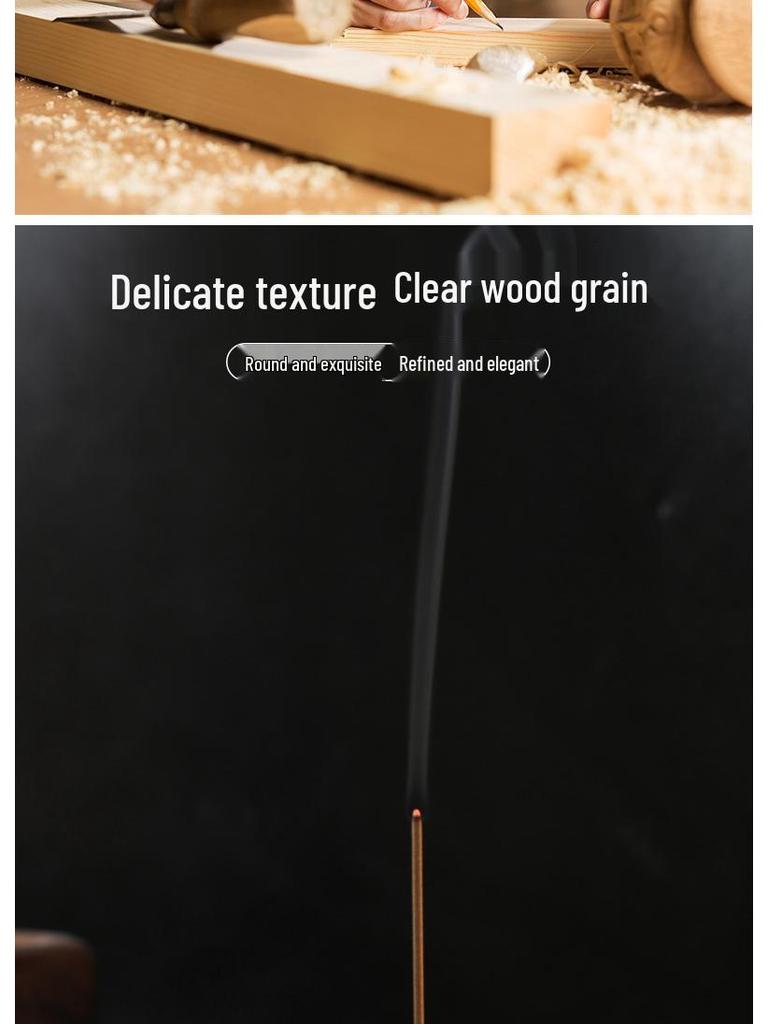 Solid Wood Incense Burner for Sandalwood & Agarwood - Zen Tea Ceremony Holder