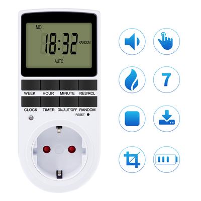 TM02 Elektronischer Timer LCD Digitaler Timer Schalter Zeitschaltuhr Steckdose Programmierbare Steckdose EU US FR UK AU Stecker Zeitschaltsteuerung für Küche