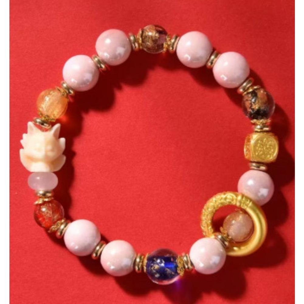 Ancient Five-way God of Wealth Bracelet, Five-color Multi-treasure Fragrant Gray Glazed Couple, Lao Qin Same Bracelet Bracelet Gift