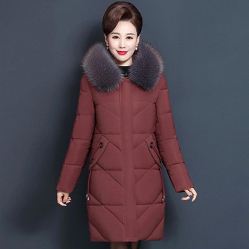 Brand discount tail goods down jacket women's medium and long models, new thickened middle-aged large-size jacket