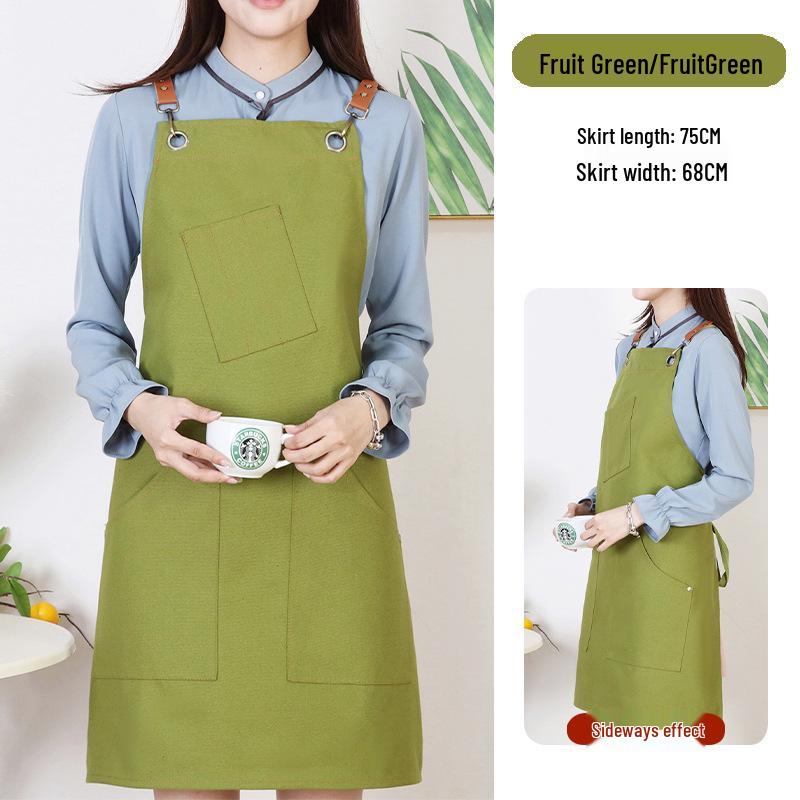 Durable Dirt-Resistant Canvas Apron for Home and Kitchen, Customizable with Logo.