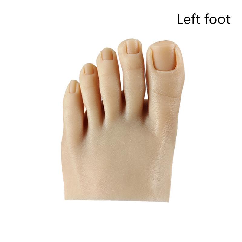 Nail Practice Foot Mannequin With Fake Toes For Training Nail Display Silicone