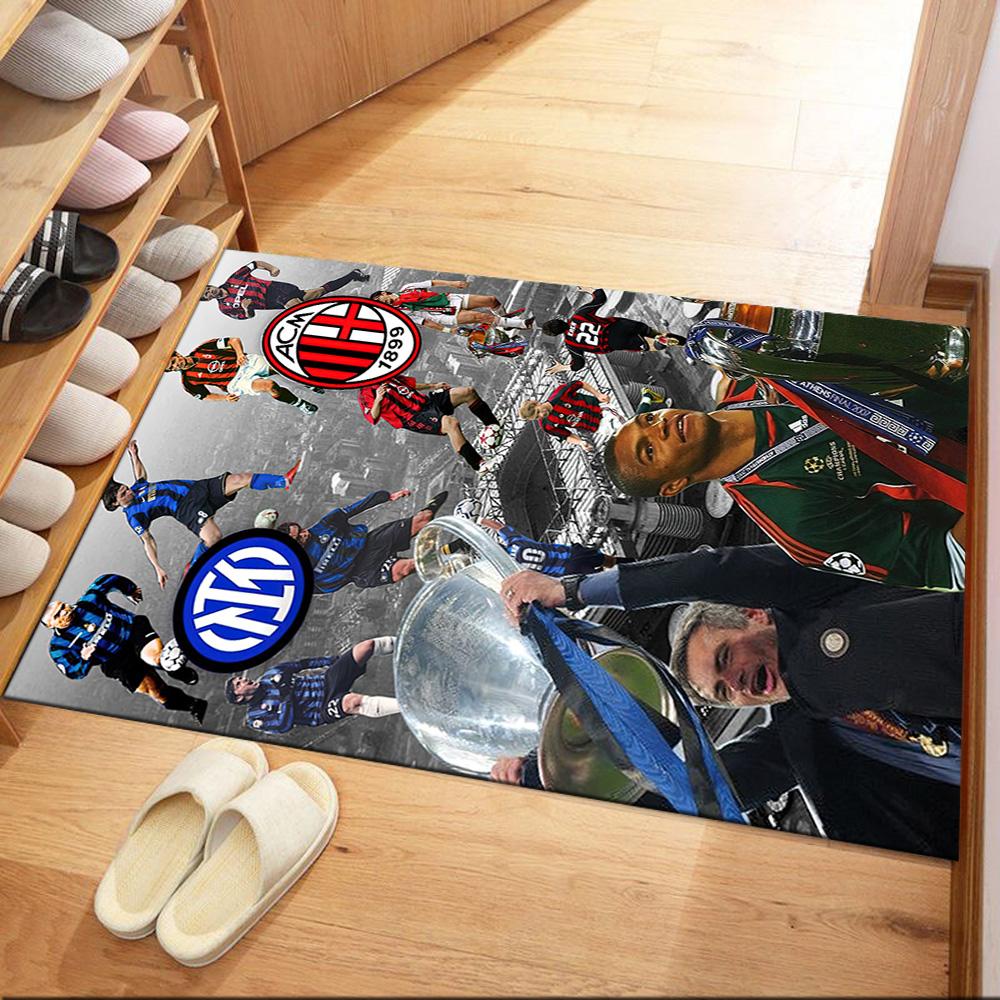 Inter Milan Area Rug Design For Game Room Dining Room Balcony Living Rooms Antislip Rug Office Home Decor Perfect Gift For Womenmen