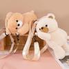 Large Capacity Plush Bear Crossbody Bag Plush Toy Animal Shoulder Bag Children Backpack  Students