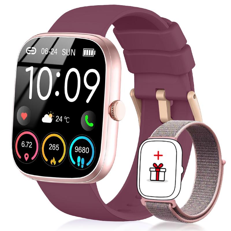 Smart Watch For Android iOS 1.96" Smartwatch Answer Make Call Waterproof Sports Fitness Tracker Heart Rate Sleep Monitoring