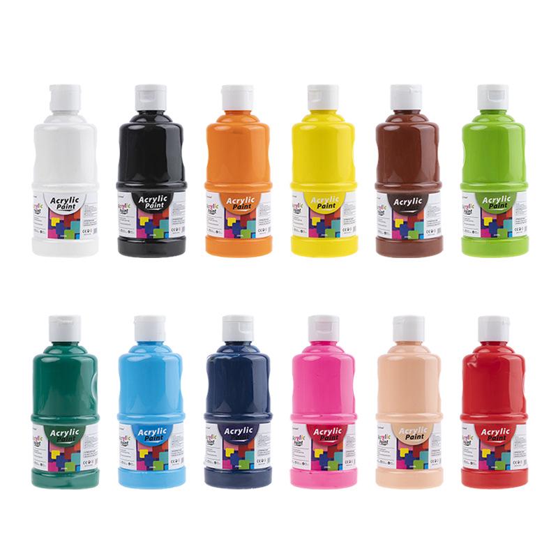 Boyi Xuan Pittura Gouache e Acrilica Ecologica, 250/500ml – Grande Capacità per Arte Murale Interna/Esterna.