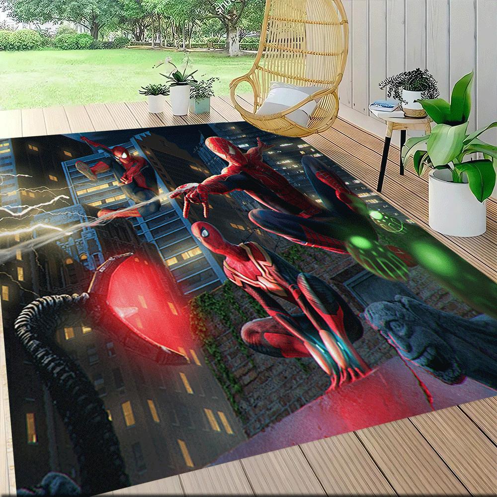 1 Stück Spider-Man Teppich, Schlafzimmer und Spielzimmer, Langlebig, Fleckenbeständig und Leicht zu Reinigen, Wohnzimmer