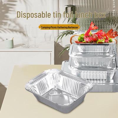 Jiwanggu F130 Disposable Rectangular Aluminum Foil Food Container
