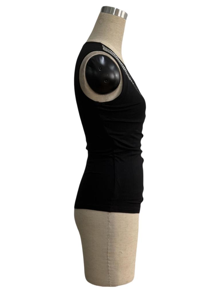 2025 Spring/Summer Elegant Pleated Hot Drill Sleeveless Slim Fit Women's Tank Top