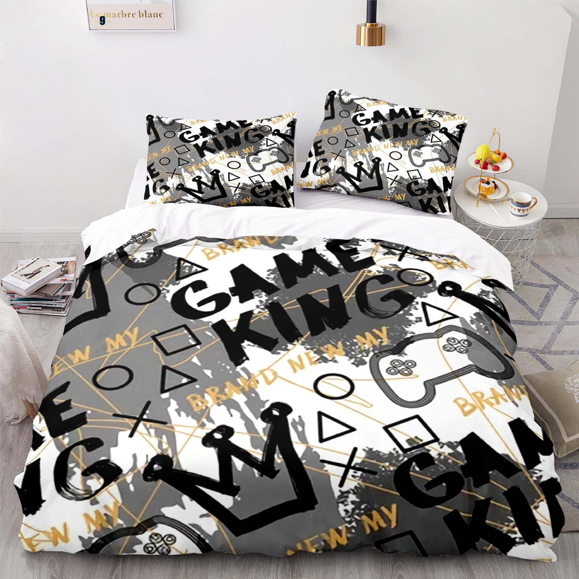 Digital Printing Three-Piece Gamepad Quilt Cover Size Quilt Cover 3D 135*200cm