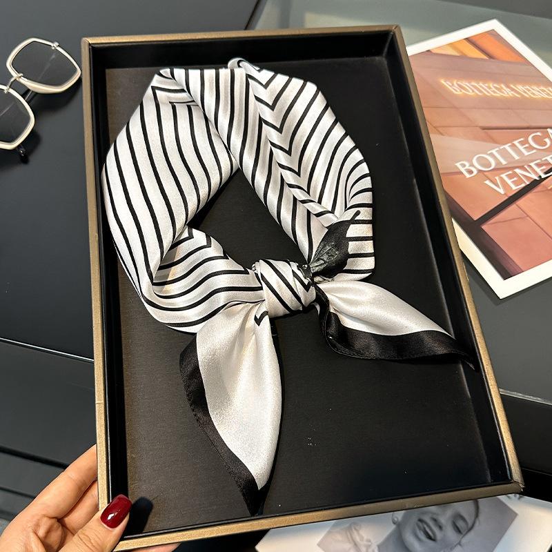 New 100% Natural Real Silk Scarf Women Hair Foulard Luxury High Quality Bandana Square Headband Hijab Poncho Scarves Pashmina