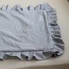 Cotton Pillowcase Solid Color Ruffle Edge Cushion Covers Decorative Soft And Breathable Rectangle Durable Fabric Bedding