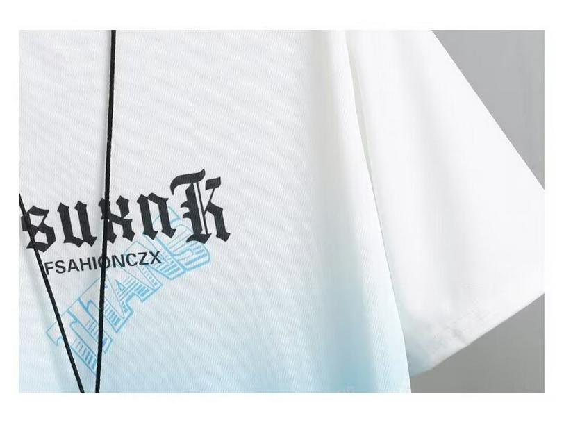 2024 Men's Gradient Sports Fashion Two-Piece Set - T-Shirt & Shorts