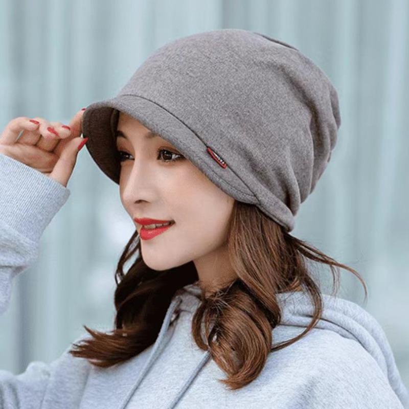 Pullover hat women's fashion casual bag head hat scarf dual-purpose versatile hat ponytail