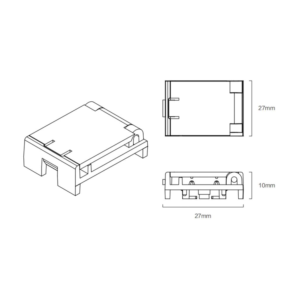 Adapter for spotlights and lamps for FiberFLEX 48VDC PDDK webbing rails