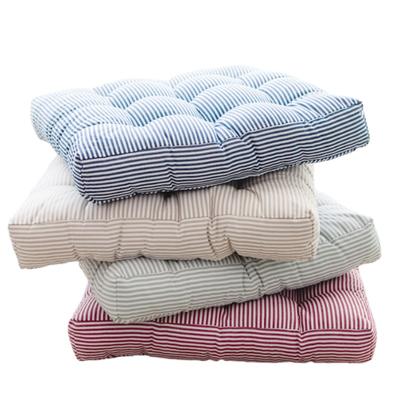 Cojines de suelo a rayas de gran tamaño Cojines grandes para silla de meditación Cojín de asiento cuadrado grueso Cojín para silla mecedora de banco de yoga Tatami