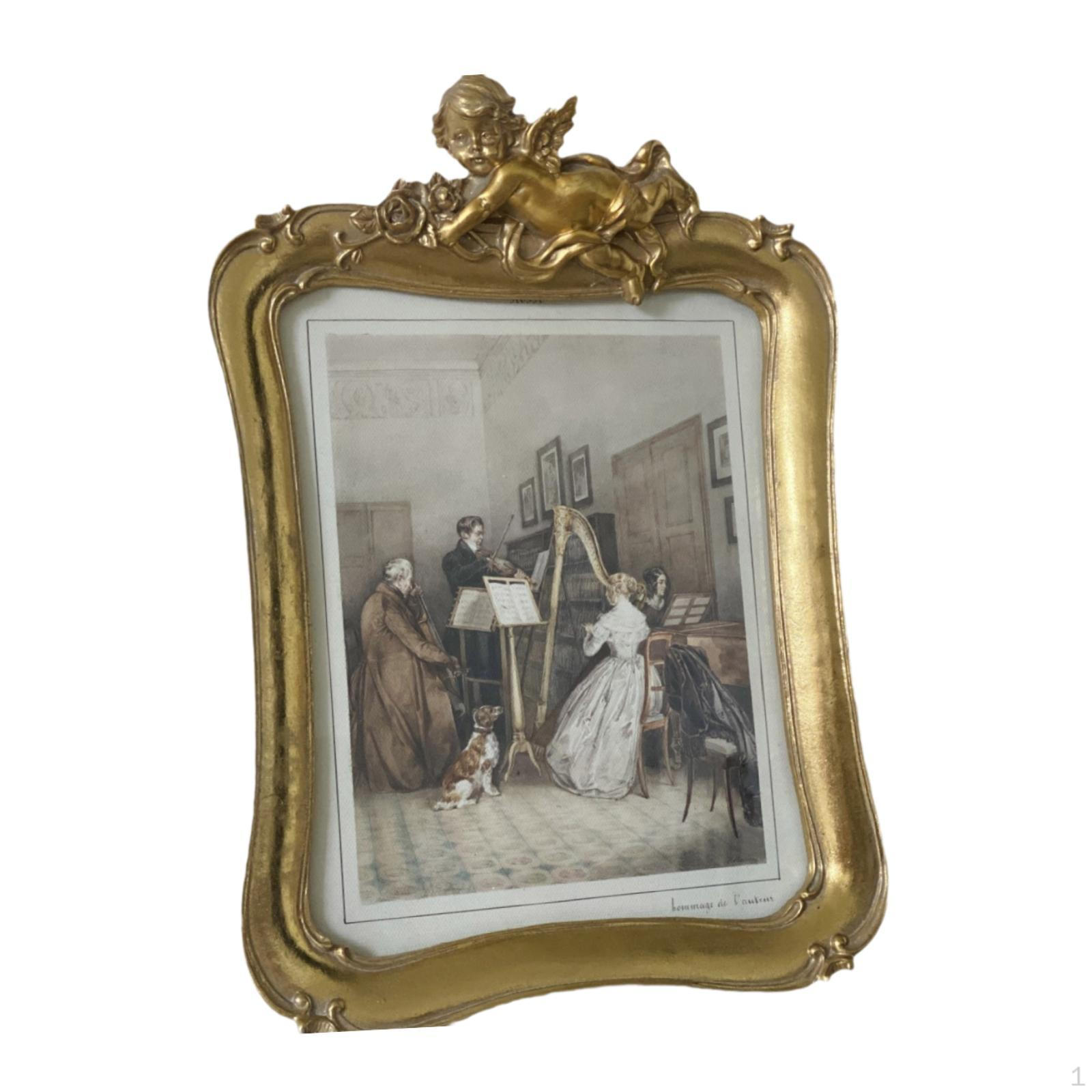 

Resin Photo Frame for Home Display, Rustic Tabletop and Wall Decor