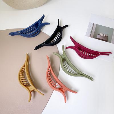 Candy Color Frosted Duckbill Clip Women Girls Hairpins Headwear Ponytail Acrylic Duckbill Clips Large Size Hair Claws Barrettes