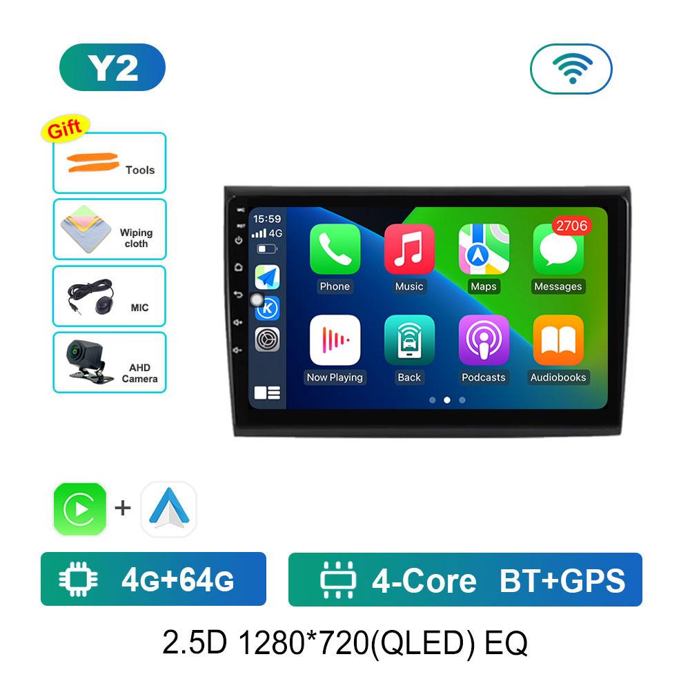 GPS Navigation Android 14 for Fiat Bravo 198 2 II 2007 - 2014 Car Video Multimedia Player Split Screen 4G BT DSP Stereo WiFi