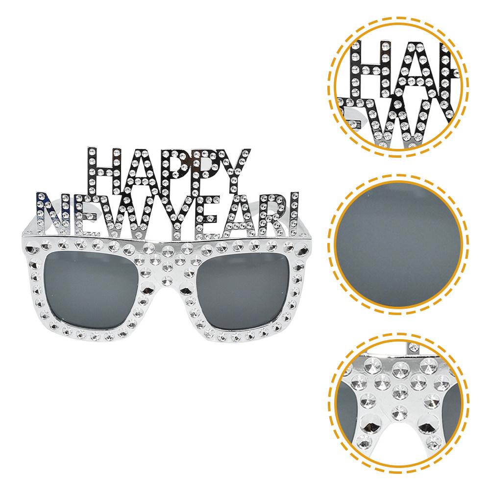 Happy New Year Funny Glasses 2025 Party Eyeglasses for Men Women Photo Props New Year Eve Celebration Festival Decor Fun Glasses