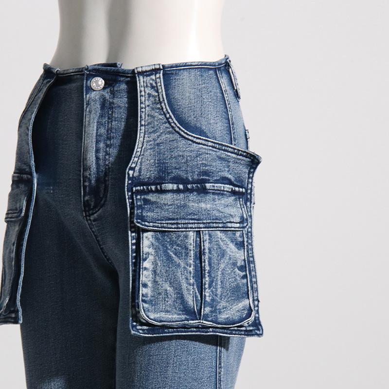 2025 Women's Japanese Retro High-Waist Patchwork Jeans