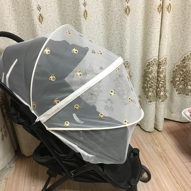 Baby Stroller Frame with Zipper & Embroidery Mosquito Net, Foldable & No Installation Needed.