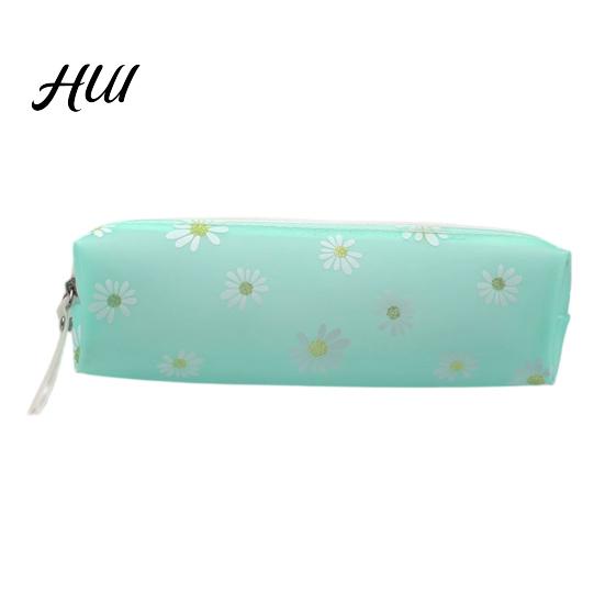 Durable Waterproof Pen Case Flower Pencil Case, Large Capacity PVC Pouch, Stationery Bag for Students, School Supplies Organizer Spill-proof Holder