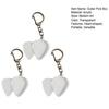 Heart-Shaped Guitar Pick Holder Keychain Clear Case Portable Acoustic Guitar