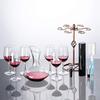 QINGPINGGUO Wine Glass Set Gift Box, 350ml Six Glasses + Decanter + Bottle Opener + Cup Holder, Stemware, Housewarming Gift