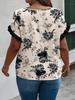 Women's 3D Print Round Neck Trendy T-shirt - European & American Summer Fashion