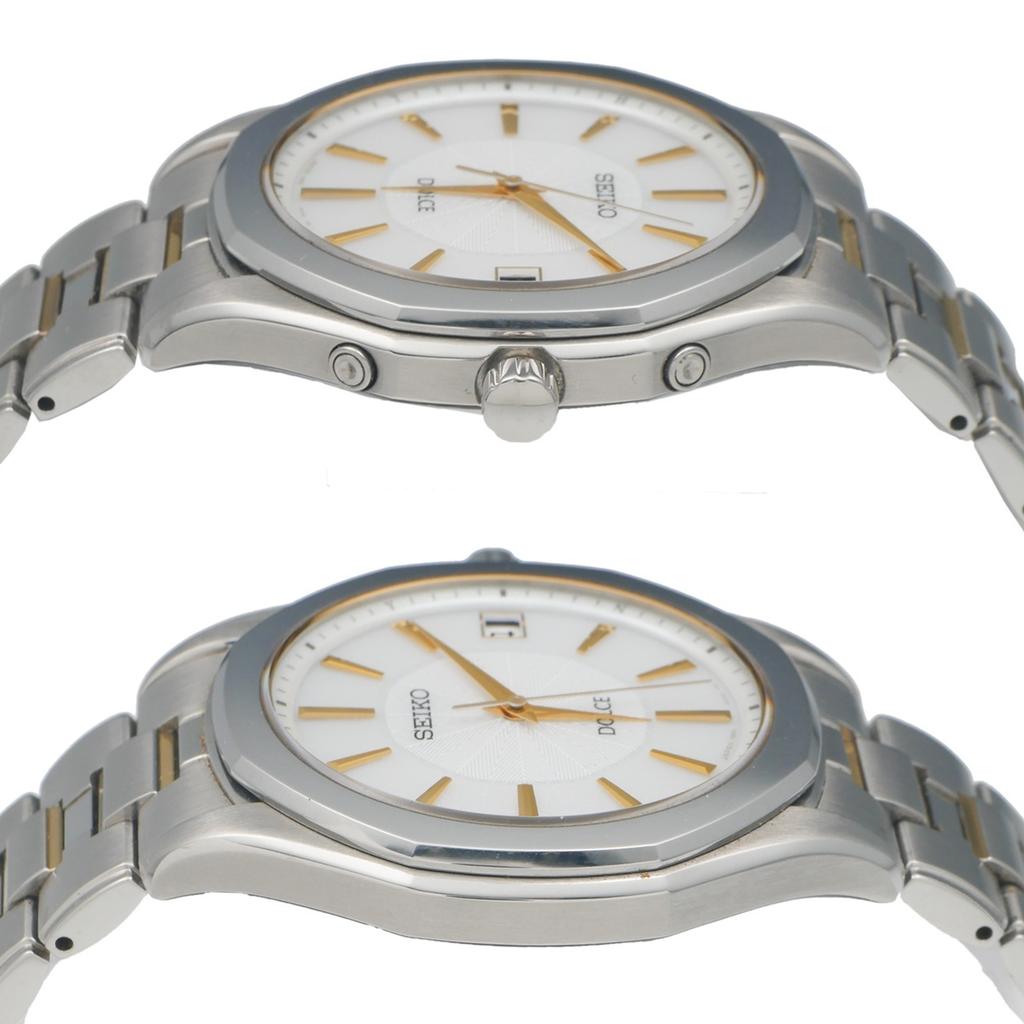 D SEIKO Dolce SADZ099 White Solar Tsujiya Pawn Shop W1545 A-grade 7B52-0AE0 Men's Watch, Dial, Powered