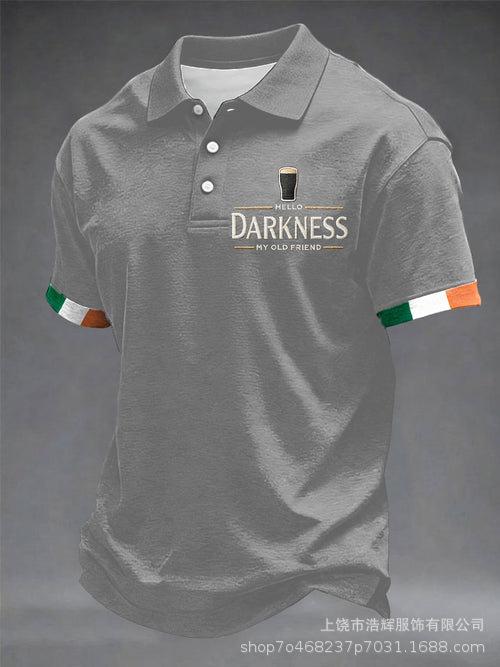 New 3D Printed Men's Retro Fashion Casual Summer Lapel Polo Shirt Top