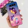For LG V50 ThinQ 5G Case LM-V500EM Phone Cover Fashion Flower Butterfly Soft Silicone Back Cover For LG V40 V50s Thinq 5G Bumper