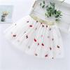 Gonna di Tulle Floreale alla Moda per Ragazze, Casual, Vestibilità Larga, Gonna Sovrapposta in Rete con Elastico in Vita per Bambini, Comoda per l'Uso Quotidiano