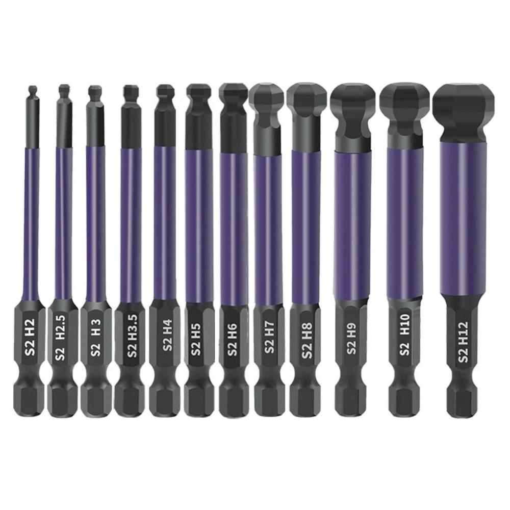 

12pcs 1/4 Inch Hex Shank Hexagonal Screwdriver Bit Magnetic Screwdriver Head Set Engineering