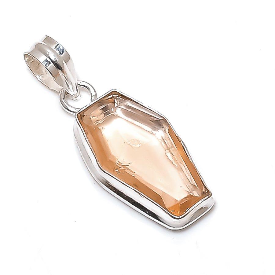 

Натуральный камень морганит 925 стерлинговое серебро ювелирная подвеска 1,58 u6N47