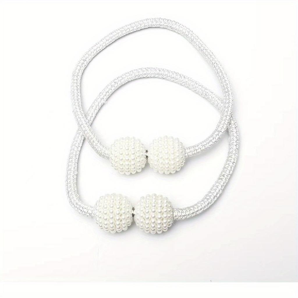 A Set of 5-color Magnetic Pearl Curtain Straps, Suitable for Home Decoration In Living Rooms, Bedrooms, and Offices
