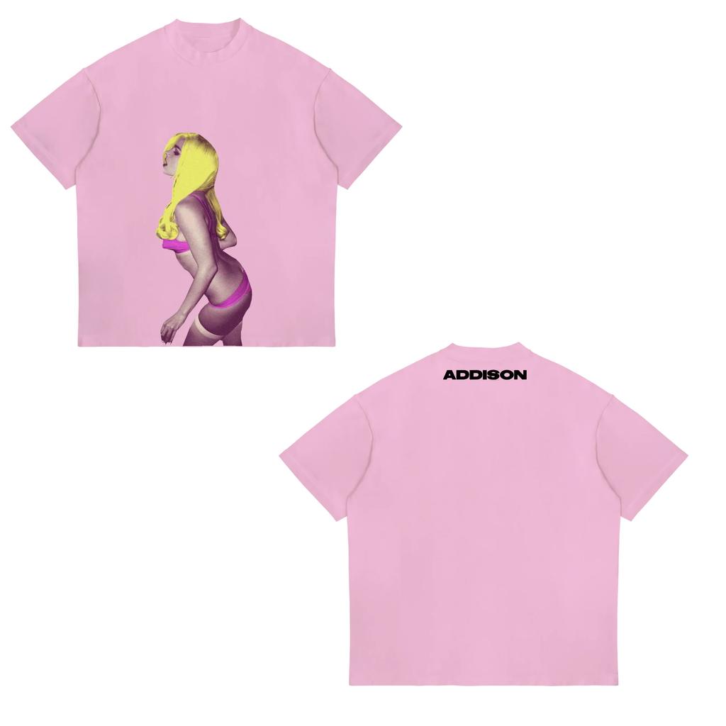 Addison Rae 20252026 Tour Vintage Graphic T Shirt Unisex Women Fashion Aesthetics Tshirt Shortsleeved Cotton Harajuku Tshirts