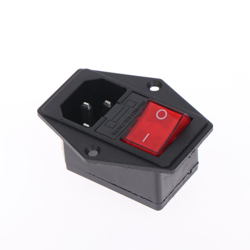 Díly pro 3D tiskárnu 220V 110V Spínač napájecího zdroje Samčí zásuvka s pojistkou Pro 3D tiskárnu DIY Použití Příslušenství pro 3D tiskárnu