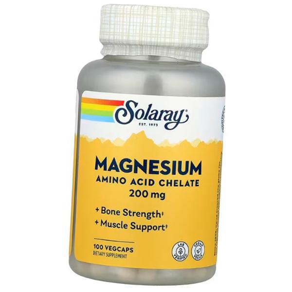 Магний, Magnesium 200, Solaray  100вегкапс (36411095)