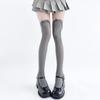 Lolita Socks Bow Knee Socks Calf Socks Gray JK Stockings Women's Ribbon Butterfly Long Socks