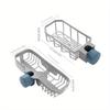 Kitchen Faucet Shelf No Hole Sink Drainage Rack Dish Rag Sponge Brush Sink Organizer