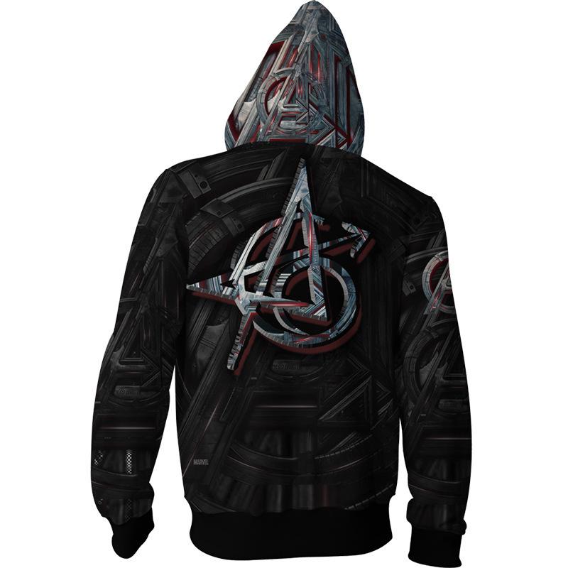 Autumn Men's Captain America Zipper Hoodie Sweatshirt