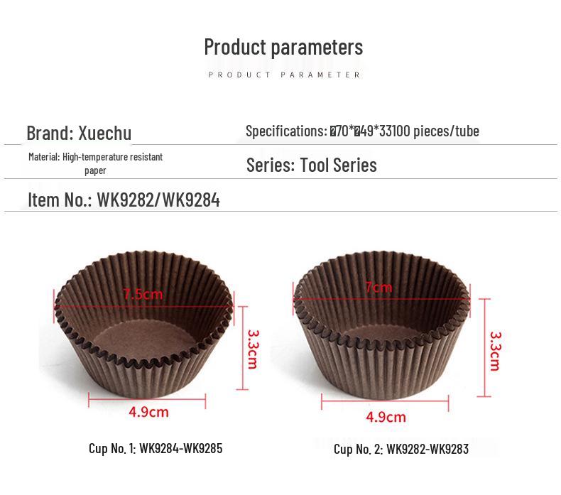 Xue Chu 100 Pezzi Carta per Muffin e Torte Resistente alle Alte Temperature per la Cottura