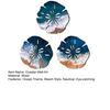 3 Pcs Summer Coastal Wall Decor, Beach Ocean Wave Wall Art, Rustic Wood Carving Nautical Ornament for Bedroom Home Decor