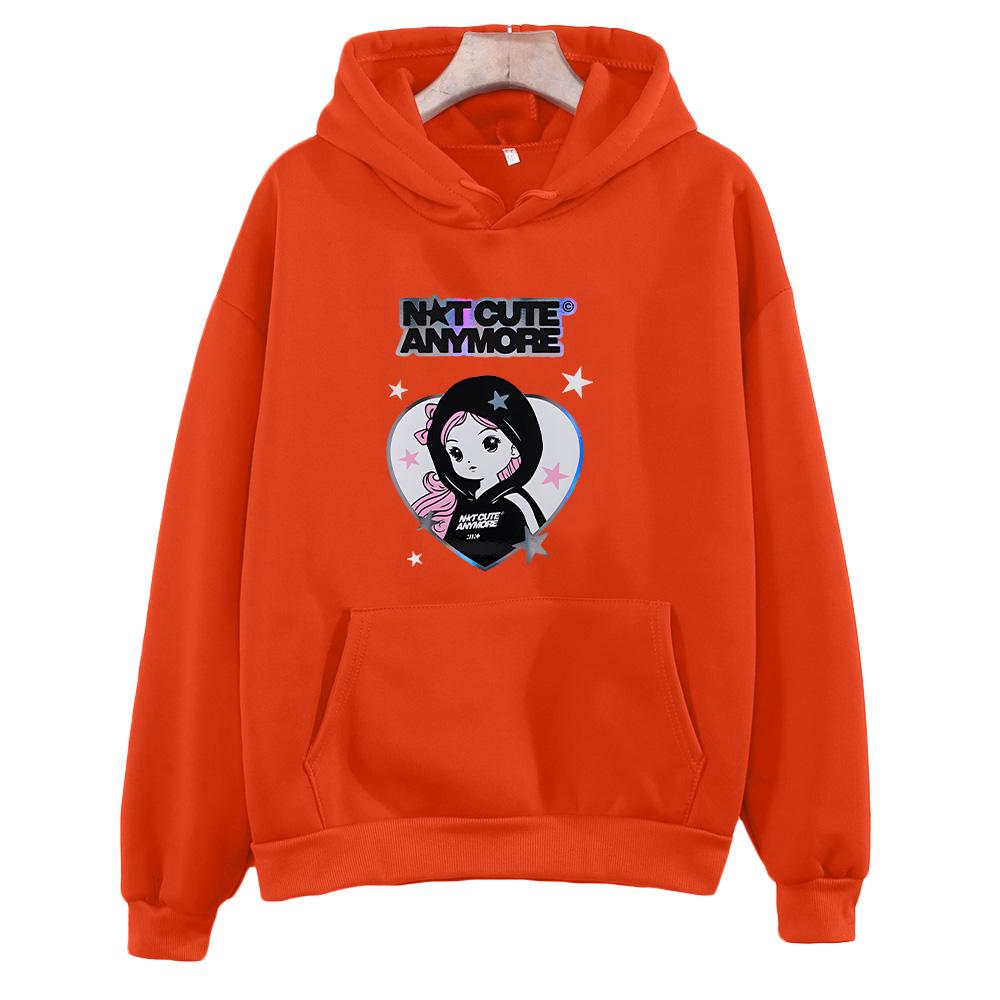 Korea Kpop ILLIT Kapuce Kapela ILLIT Už Ne Roztomilý Potisk Oblečení Pánské Dámské Trend Y2k Pulovr Unisex Ležérní Fleecová Streetwear